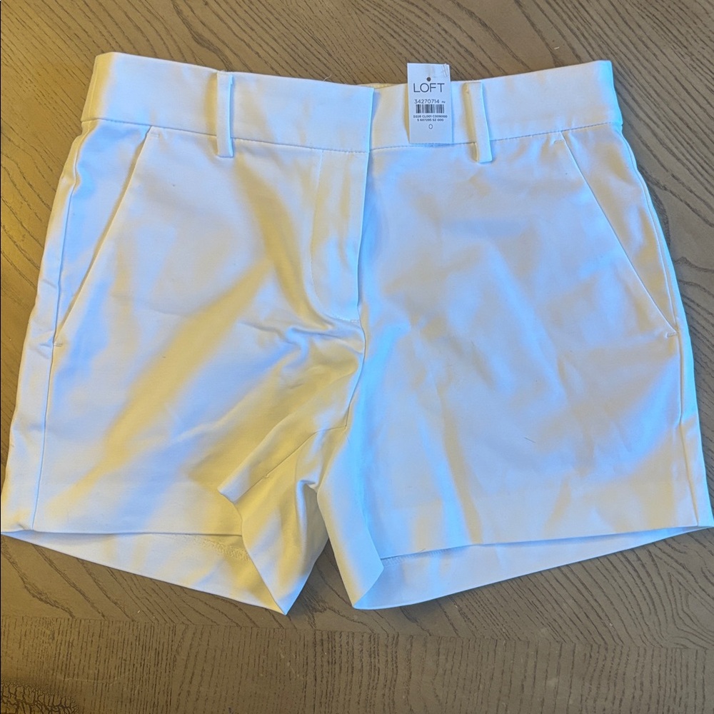 LOFT Women’s The Riviera Short White size 0 NWT